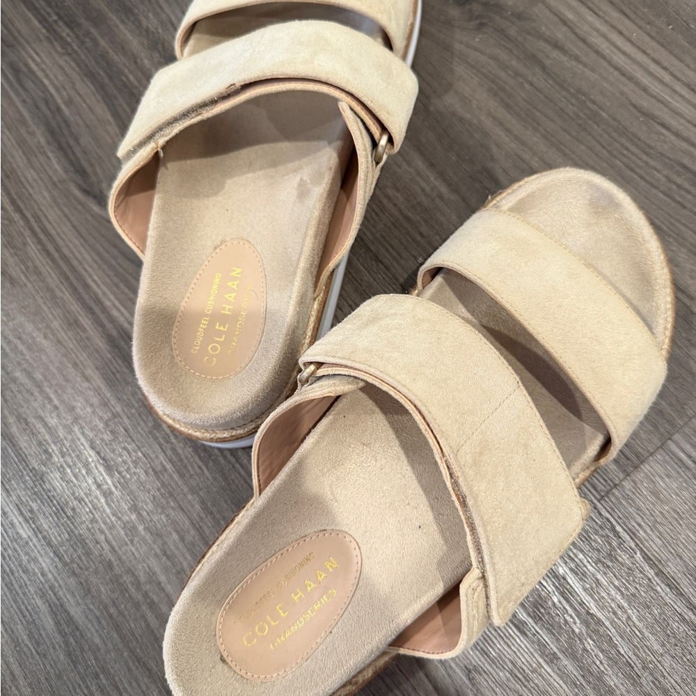 Cole Haan Women's Tan Slide Sandals